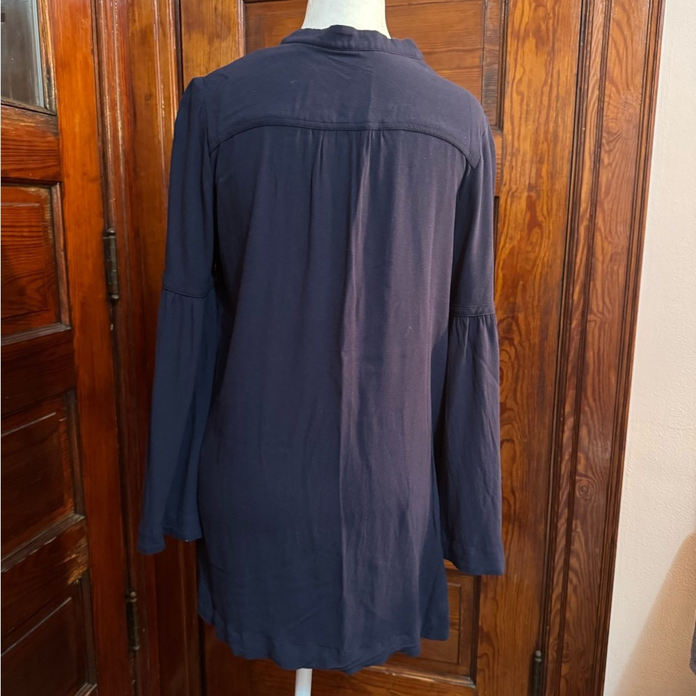 Free People Navy Button-Front Tunic - Picture 4 of 4